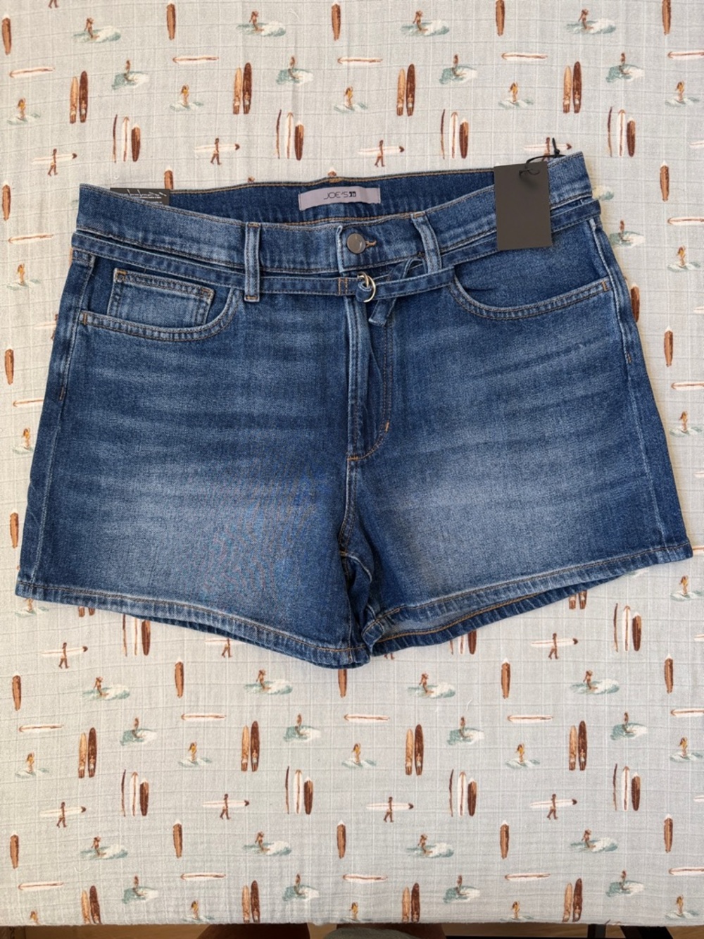 Joe's Jeans Belted Relaxed Denim Shorts-NWT